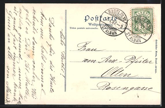 Cartoline postali: Basel, Neue mittlere Rheinbrücke mit Or – Usato da Berlin venduto da bartko-reher 1