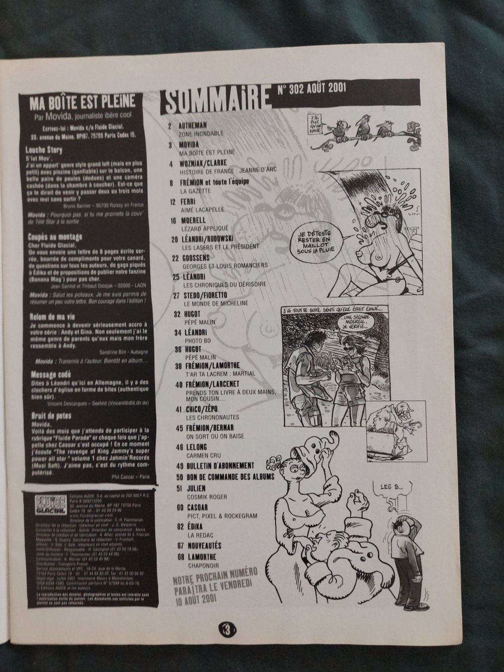 Fumetti: Fluide Glacial No 302 Août 2001 TBE – Usato da Genève venduto da Blu_BD 2