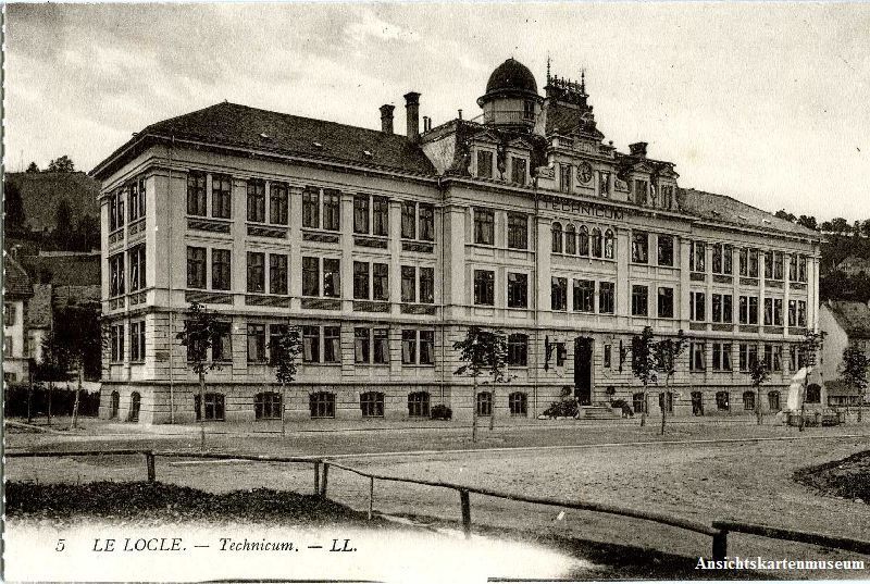 Cartoline postali: Le Locle - Technicum + ca. 1910 – Usato da Emmenbrücke venduto da teestube