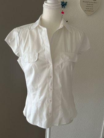 Sommerbluse kurzarm weiss von H&M Gr. 40