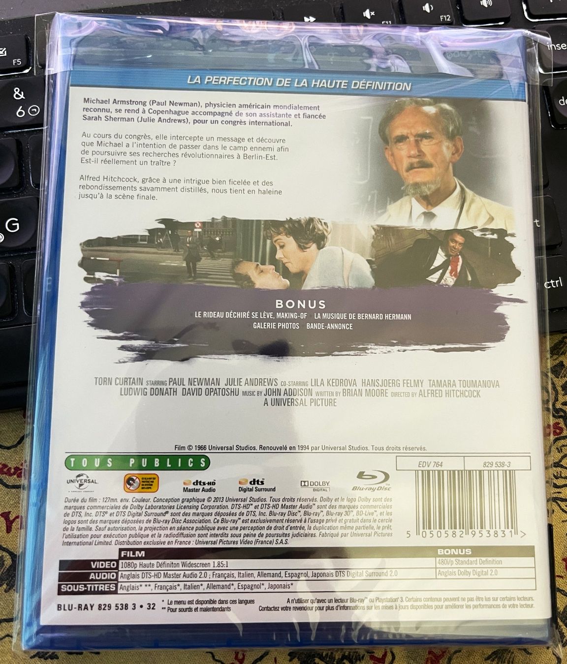 Tous les DVDs: Le rideau déchiré (1966) - Blu-ray – Neuf avec emballage d'origine à Semsales par __Florian__ 2
