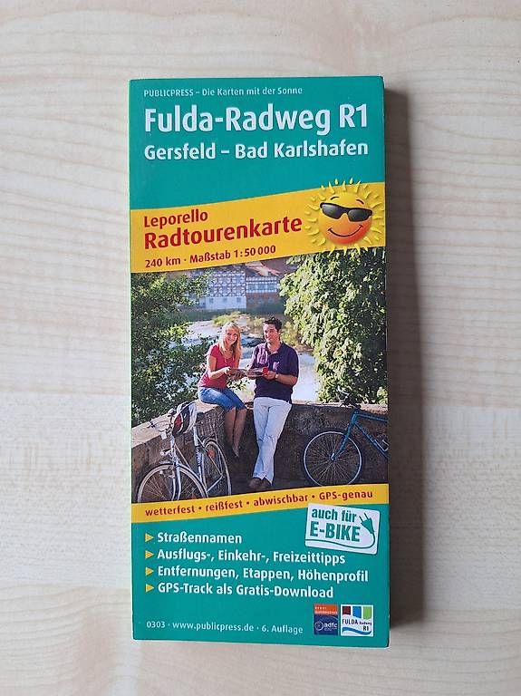 Cartine & Atlanti: Leporello Fulda-Radweg R1 – Usato da Biel/Bienne venduto da latarara