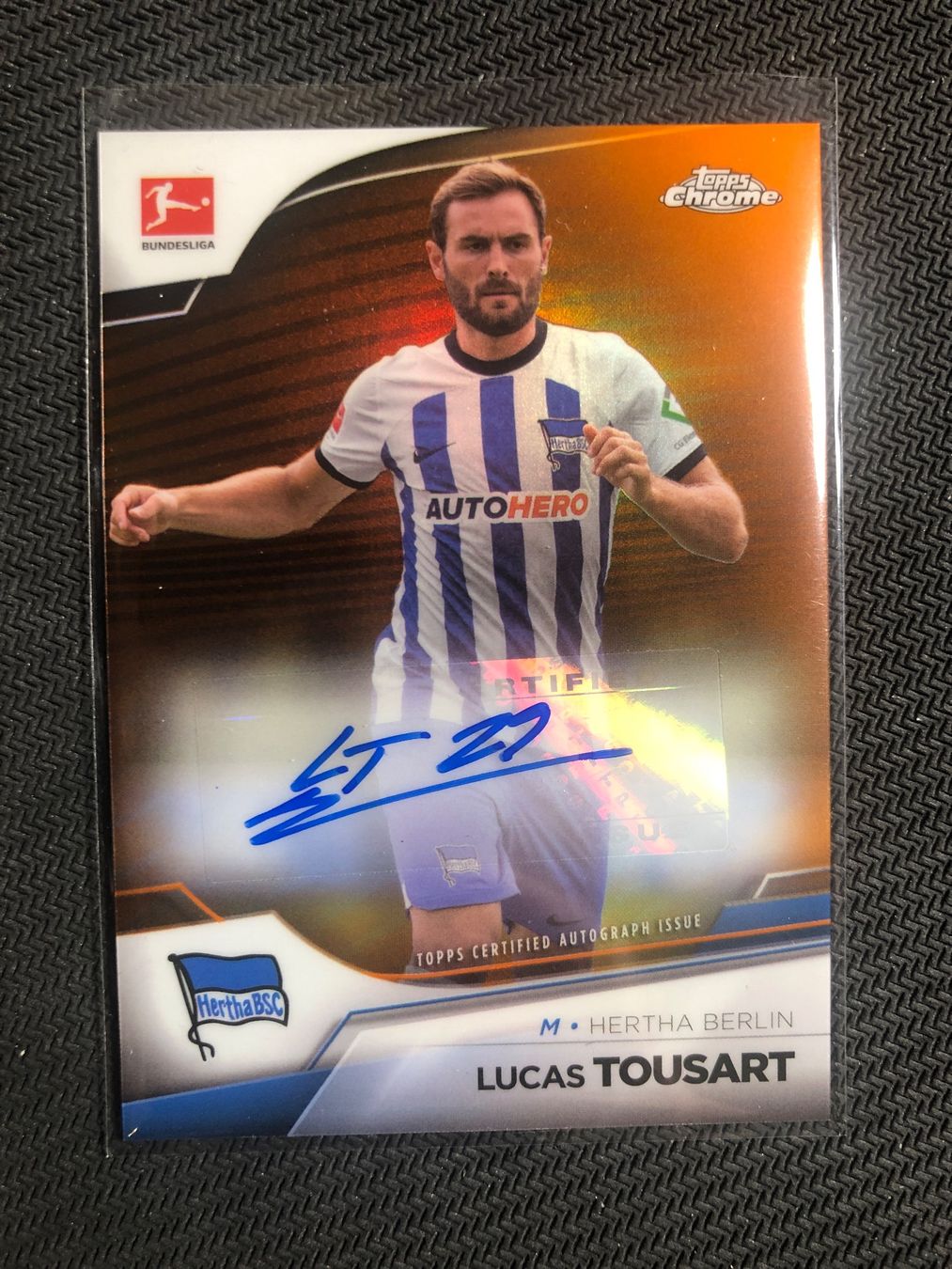 Topps Carte collezionabili: Topps Chrome Lucas Tousart Hertha Autogramm /25 – Usato da Wangenried venduto da Garagara