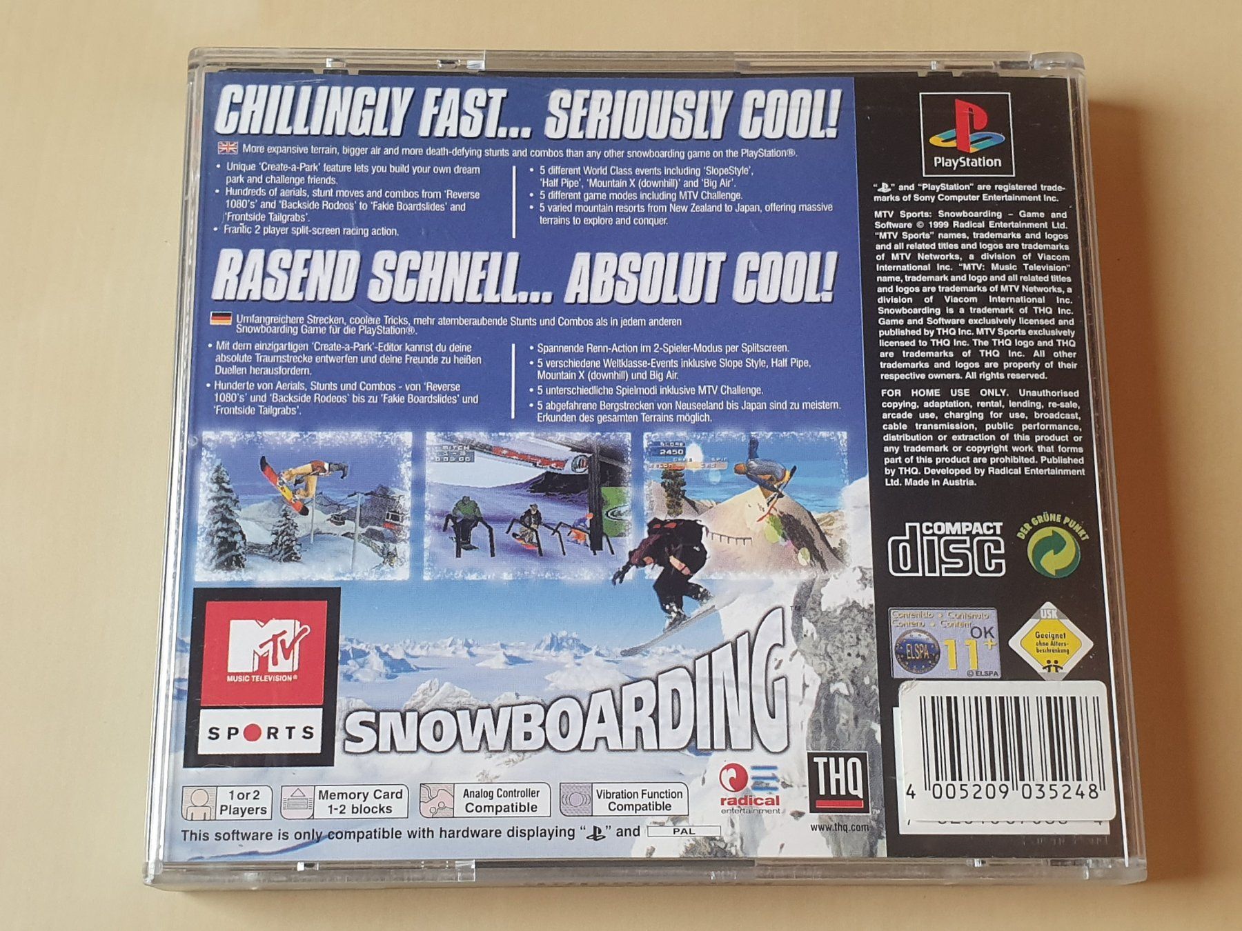 Sony Jeux: MTV Sports Snowboarding – D'occasion à Stansstad par collectorsshop 1