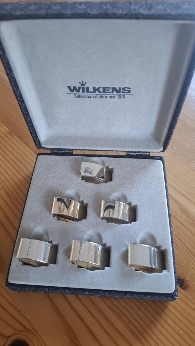 Altro in Decorazioni & Accessori: Wilkens versilbert Serviettenringe, 6 Stk. – Nuovo e nell'imballaggio originale da Balzers venduto da silviahuaraz
