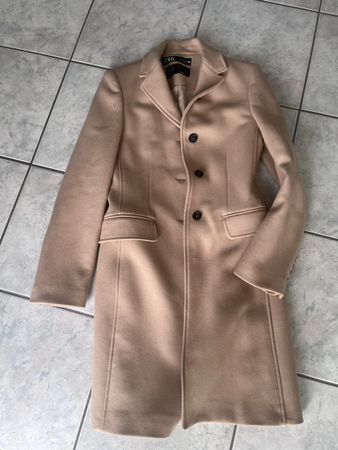 Mantel Zara beige Manteco Stoff Grösse XS guter Zustand