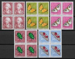1957-1958: Proju 2 Viererblocks Serie Nr.J168-172/173-177 **