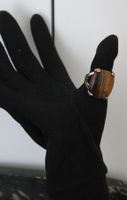 Vintage Ring , ev. Tigerauge ? 17.5 -8 mm = 55-57
