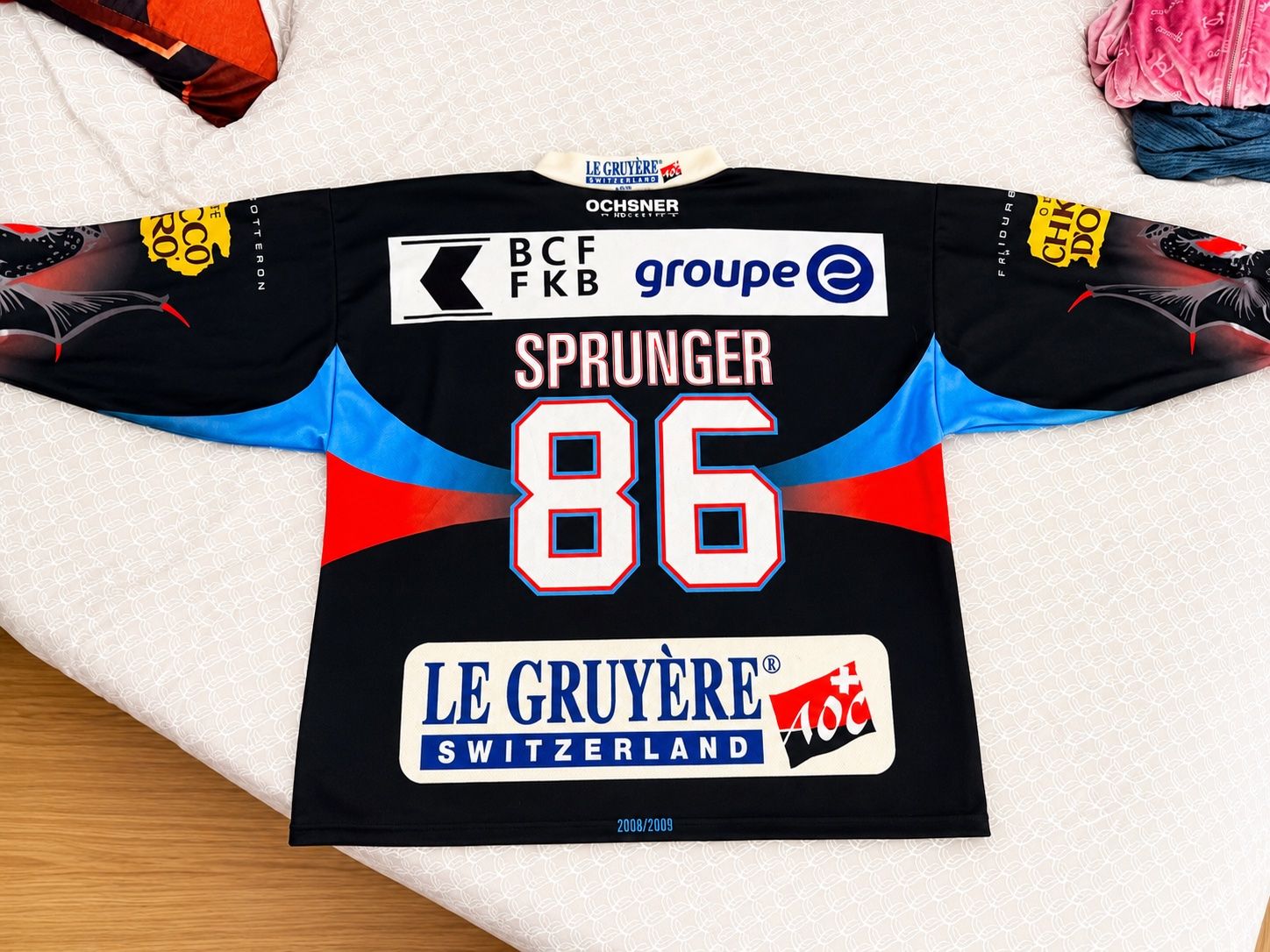 Fribourg-Gottéron Canottiere & Pantaloni: Fribourg Gottéron 86 Sprunger/ saison 2008-2009 – Nuovo (secondo la descrizione) da Bulle venduto da lud_cyk6 1