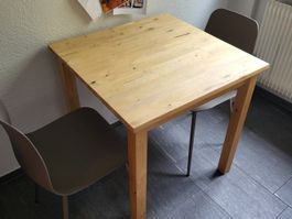 Esstisch Massivholz Naturbelassen quadratisch