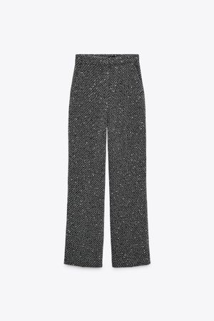 Zara Black & grey tweed trousers