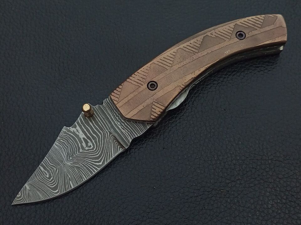 Accessori: Damascus Klapp-Messer Messing – Usato da St. Gallen venduto da Demos86 1