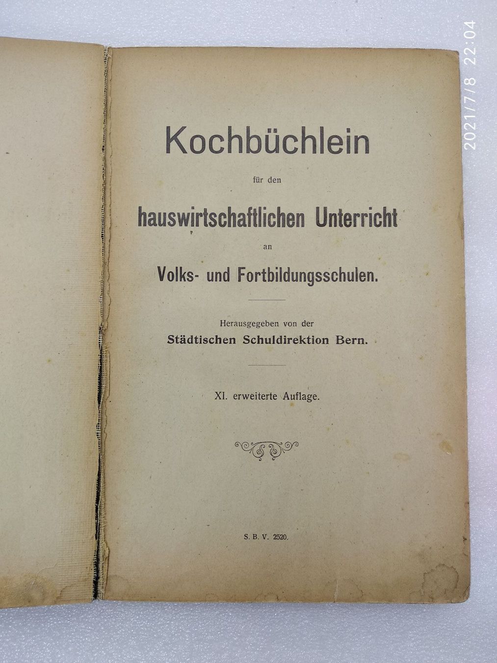 Bücher: KOCHBUCH 1921 – Gebraucht aus Goldach von Gaip 1