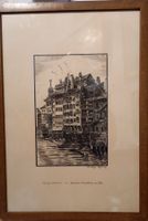 Joli dessin à l'encre de Chine de P. Vignier- Genève