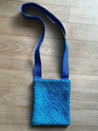 Tasche, Schultertasche, Blau, Handgemacht, Unikat, Top!