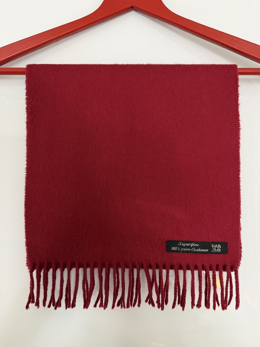 Foulard & Sciarpe: 100% Kaschmirschal in bordeauxrot – Usato da Grenchen venduto da servet.t