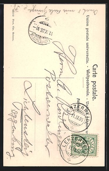 Cartoline postali: AK Lenzerheide, Inselchâlet, 1906 – Usato da Berlin venduto da bartko-reher 1