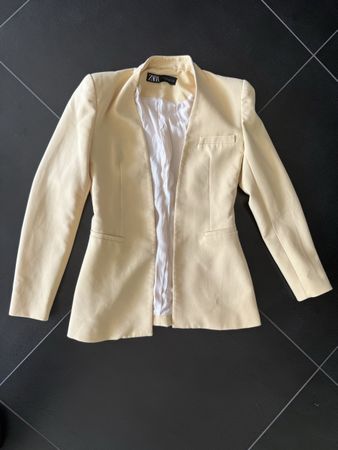 Zara Blazer, Grösse XS, Pastellfarbenes Gelb