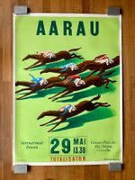 Original-Plakat AARAU Int. Pferderennen Etienne Bucher 1959