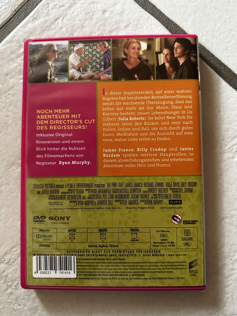 Tutti i DVDs: Eat Pray Love DVD mit Julia Roberts – Usato da Buchs AG venduto da tifena 1