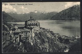 AK Locarno, Madonna del Sasso, 1919