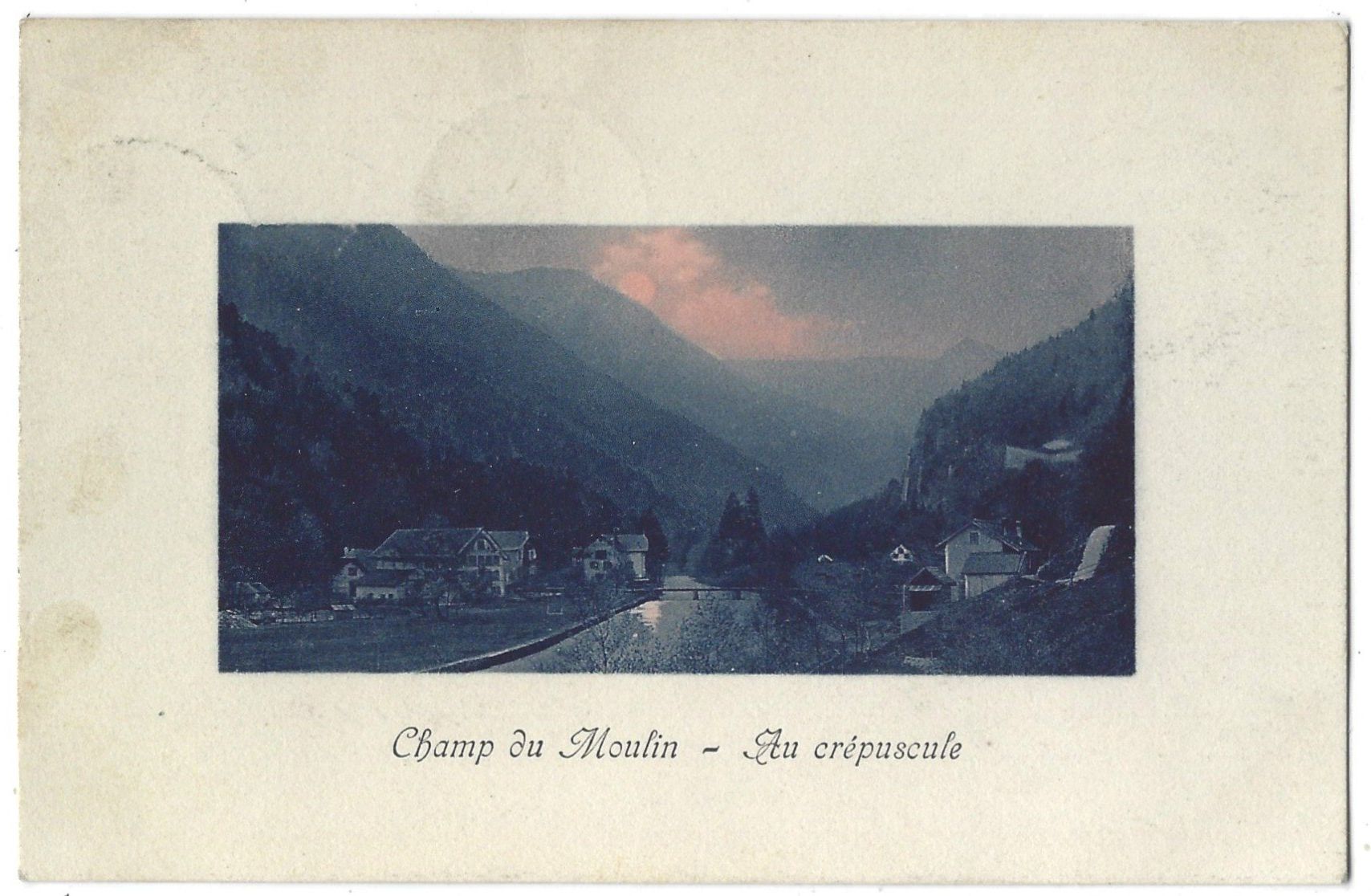 Cartoline postali: Champ  du  Moulin   -   Au  crépuscule – Usato da Bütschwil venduto da Jackson1A