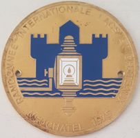 Plakette RANDON. INTERN. LACS ET CHATEAUX NEUCHATEL 1975