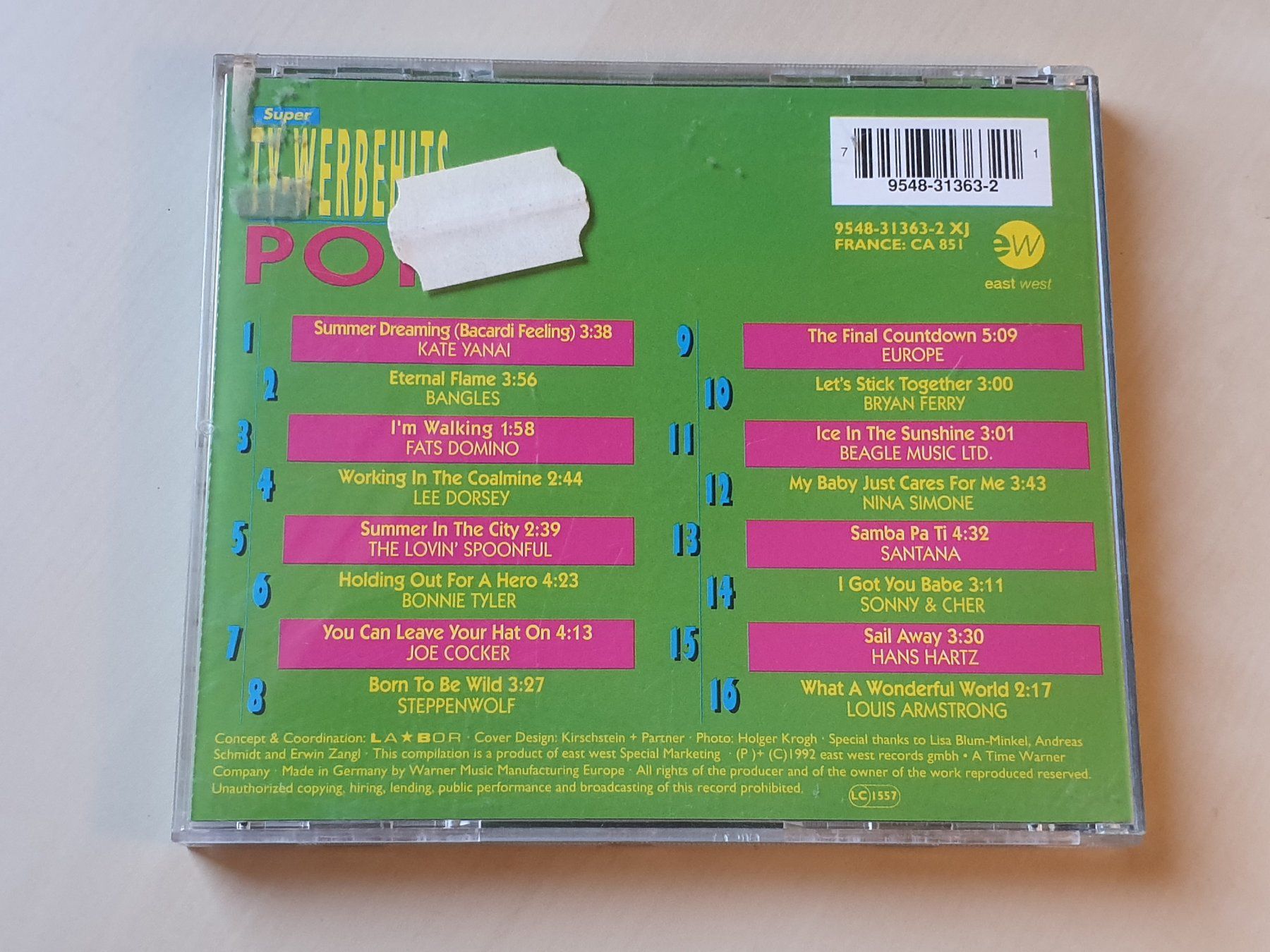CD: TV-Werbehits Pop – Usato da Stansstad venduto da collectorsshop 1