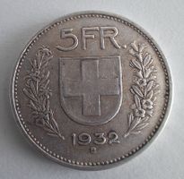 Schweizer Silber-Fünfliber 1932