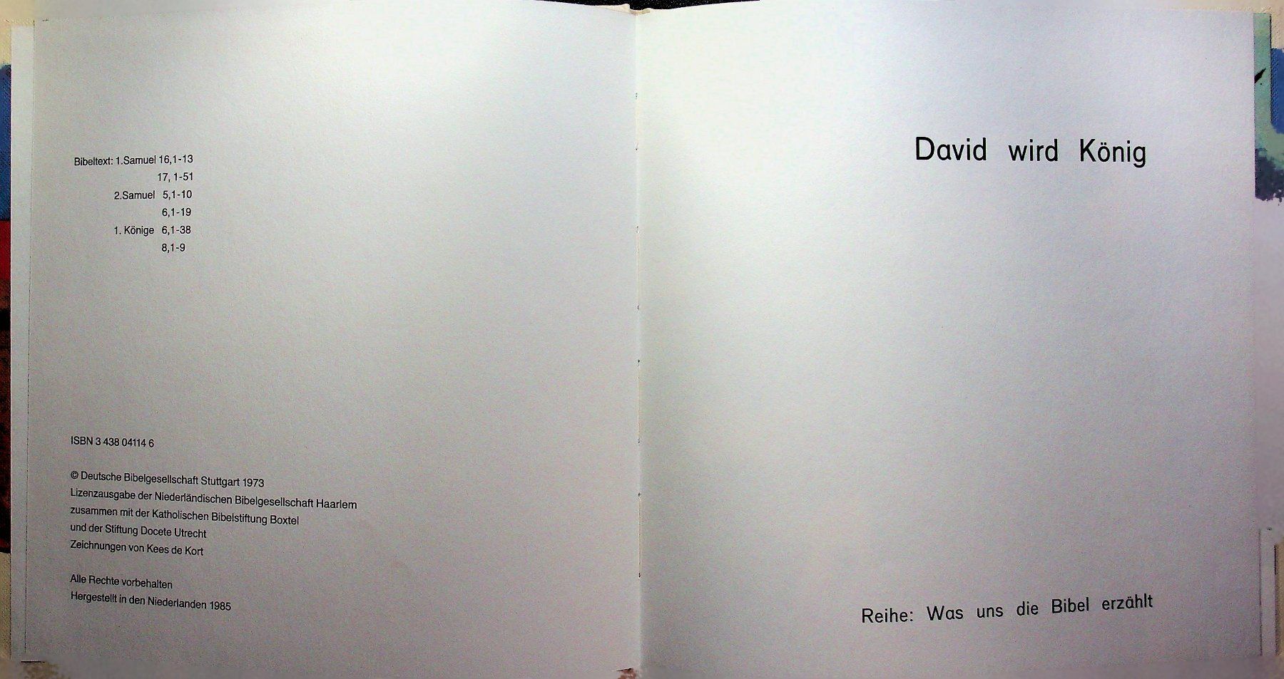 Bücher: Bibel-Bilderbuch Kees de Kort David wird König – Gebraucht aus Reitnau von zao_6stq 2