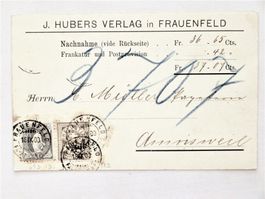Nachn.Karte 1900, FRAUENFELD > AMRISWIL, steh HELVETIA 69D +
