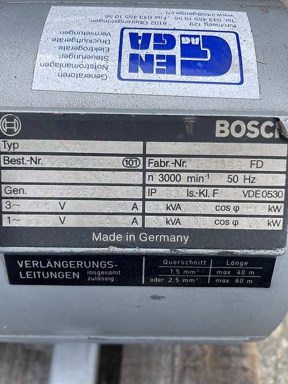 Bosch Generatori di corrente: Stromerzeuger Bosch G 4700 mit 4.4 kVA – Usato da Buckten venduto da Spiesstcs 2
