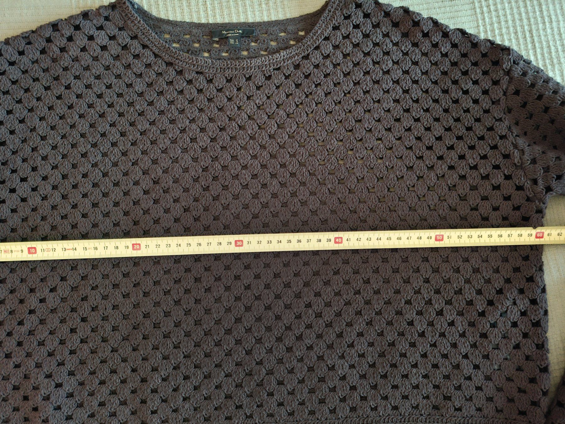 Massimo Dutti Top: Pull marron maille ajourée Massimo Dutti, S – Usato da Carouge GE venduto da Juli_03 8