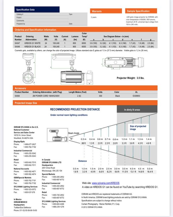 Osram Composants électroniques: Projektor Osram Kreios G1, für Werbung/Logos – D'occasion à Allschwil par mapetitemaison 3
