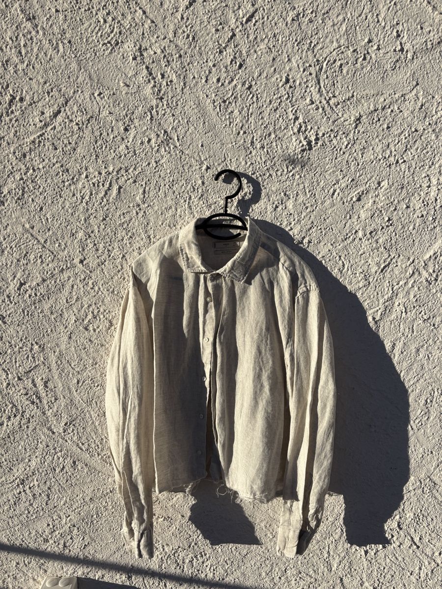 Mango Camicie: Cropped linen shirt ecru – Usato da Thalwil venduto da lean21
