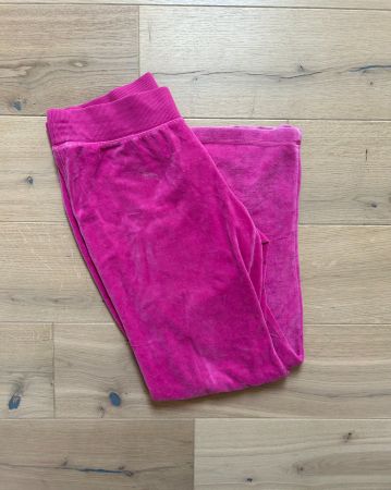 Pinke Velours Hose, Gr. L
