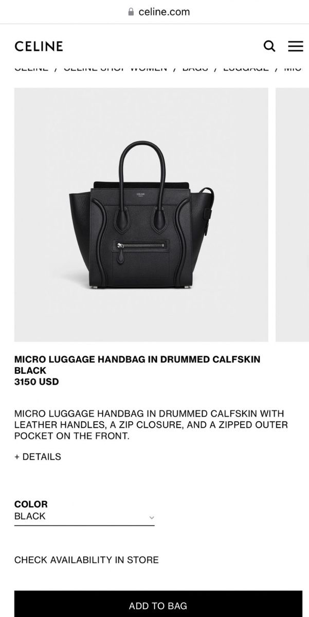 Celine Borse da donna: Originale Celine-Tasche. Céline large phantom. Wie neu. – Usato da Zell LU venduto da AliAli24 6
