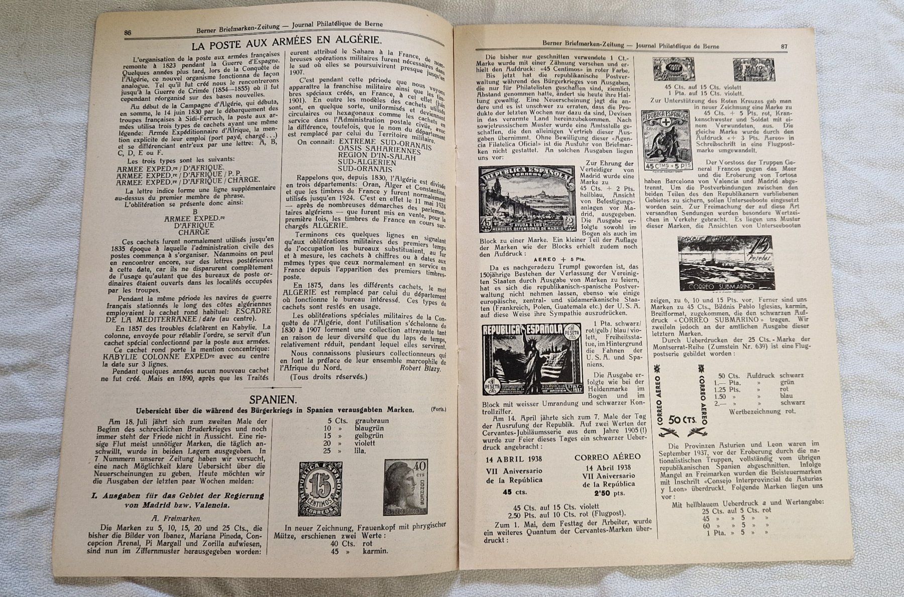 Tous les timbres: BERNER BRIEFMARKEN ZEITUNG 1939 – D'occasion à Bilten par Mic2022 3