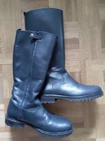 Dunkelblaue Lammfell-Lederstiefel Grösse 37 neuwertig
