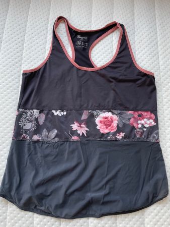 Sport Shirt kurz, Blumen, Gr. 38/M