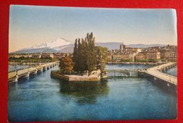 Genève - Vogelschau (sehr alt/ ca 40er-Jahre)