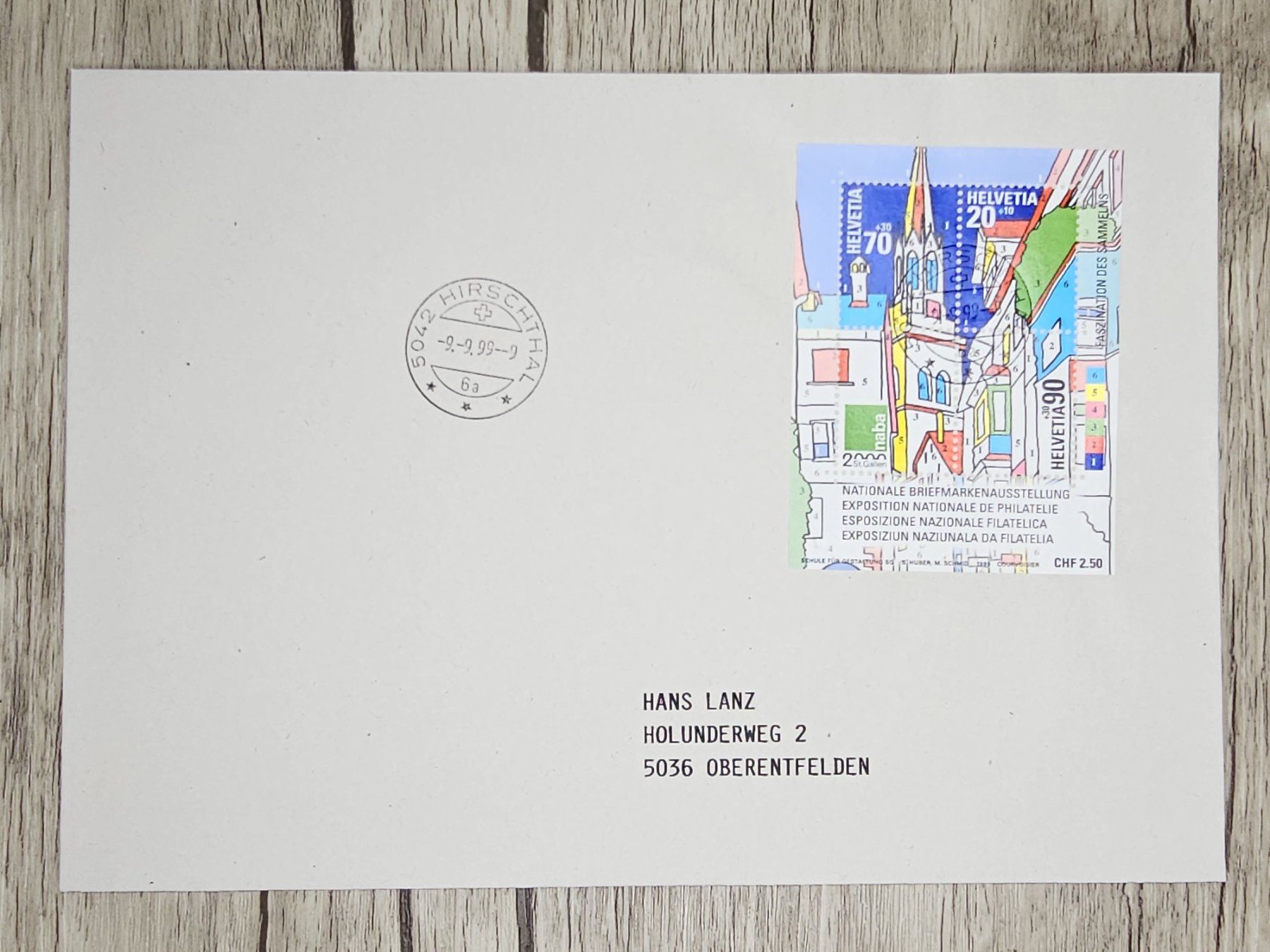 Tutti i francobolli: CL14 Enveloppe + Timbre Suisse 1999 – Usato da Cousset venduto da Patrick_Collections