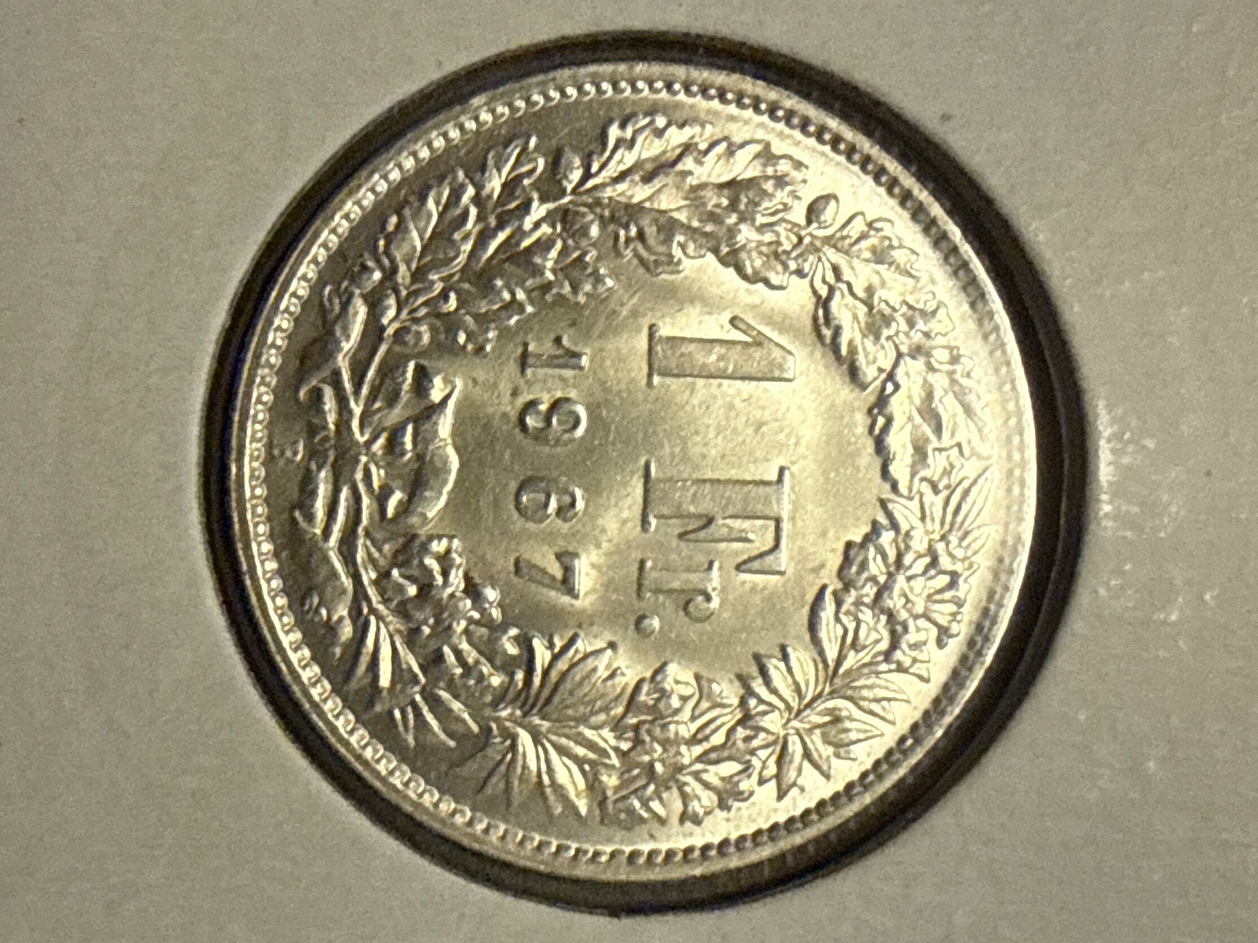 Tutti le monete: Swiss 1 franc 1967 Silver Coin – Usato da Pully venduto da ta571 1