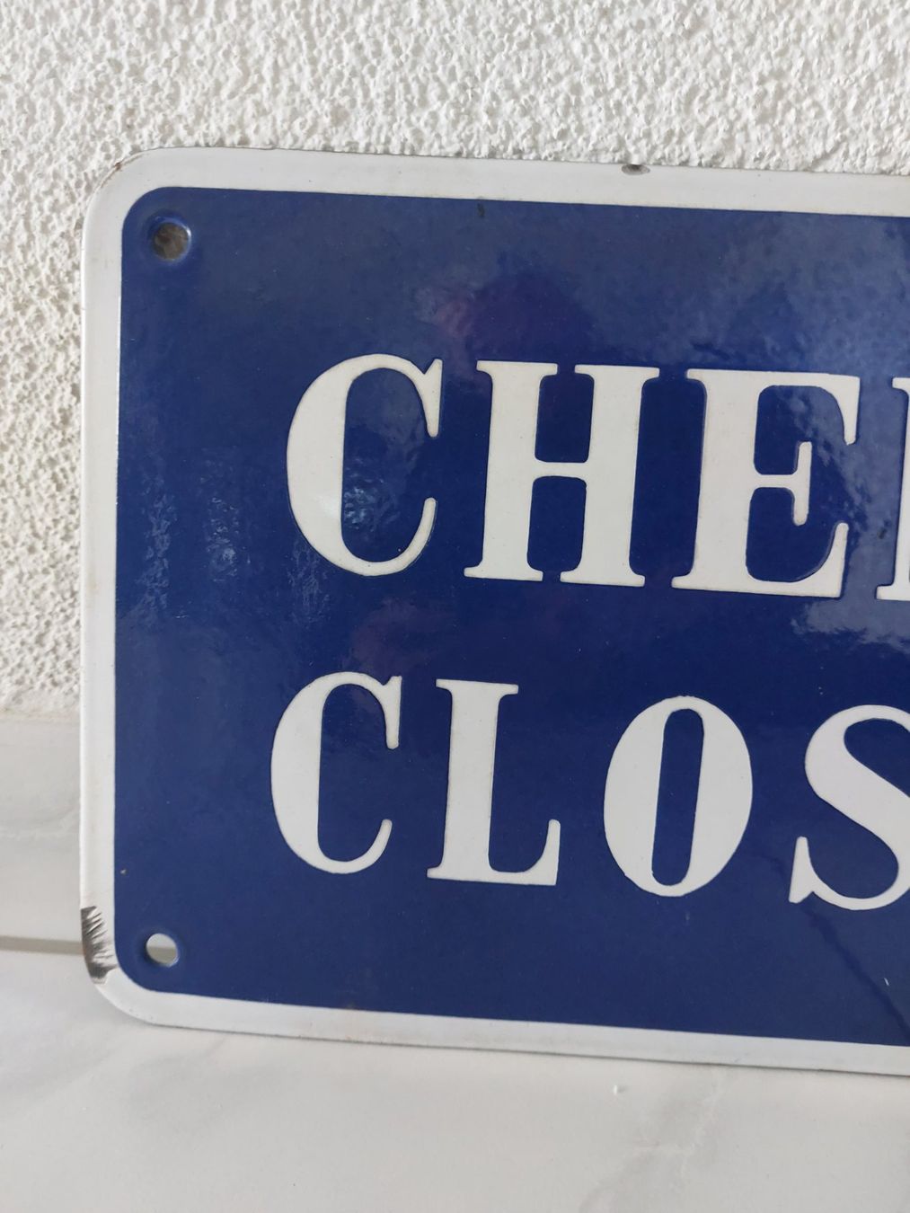 Schilder: Emailschild Chemin du Closelet plaque émaillée Lausanne – Gebraucht aus Schenkon von TG10 1