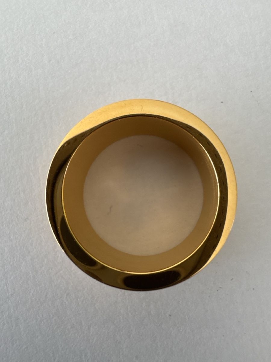 Anelli: Goldring mit Muster & golfarbener Ring mit lila Stein – Nuovo (secondo la descrizione) da Huttwil venduto da graesihu 2