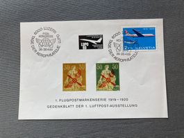 Briefmarken Flugpostmarkenserie 1919-1920 Gedenkblatt Luzern