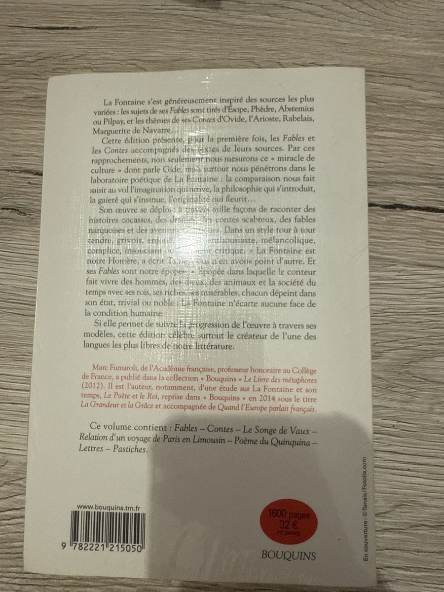 Bücher: La Fontaine Fables et Contes – Neu und originalverpackt aus Genève von DoualS 1