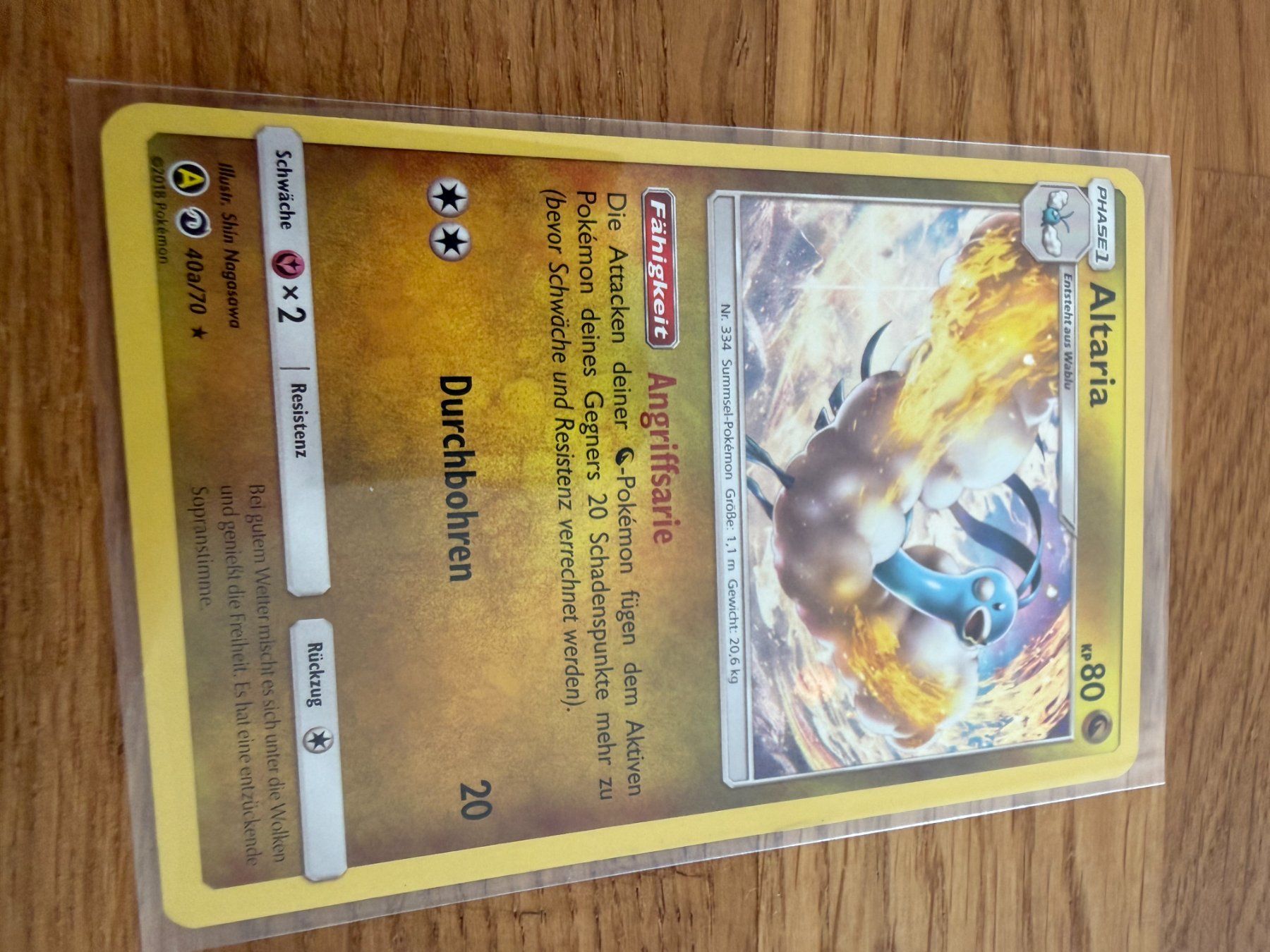 Pokémon Sammelbilder & Trading cards: Altaria 40a/70 – Gebraucht aus Amriswil von sim_nlb6