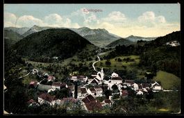 AK Eptingen, Blick auf das Dorf und ins Land
