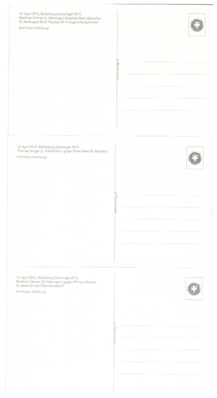 Cartoline postali: 3 AK Ballenberg Schwinget 2015 – Usato da Zürich venduto da tol_b7c7 1